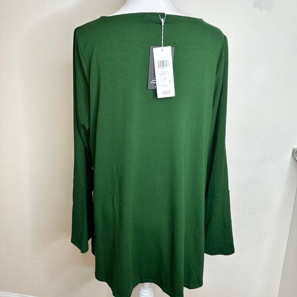Eileen Fisher Ballet Neck Tunic Top Hemlock (Green) Size Lg - Picture 6 of 6
